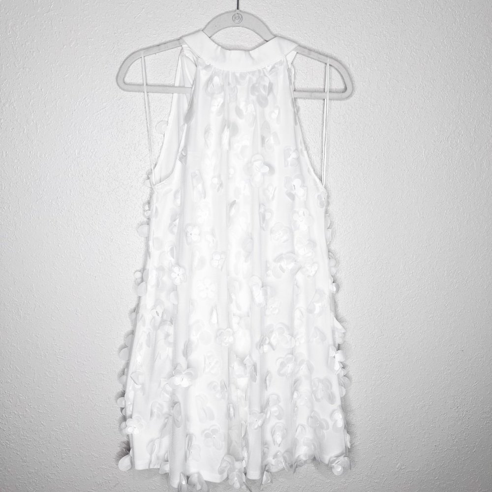 Red Dress White Floral Dress - Picture 3 of 5